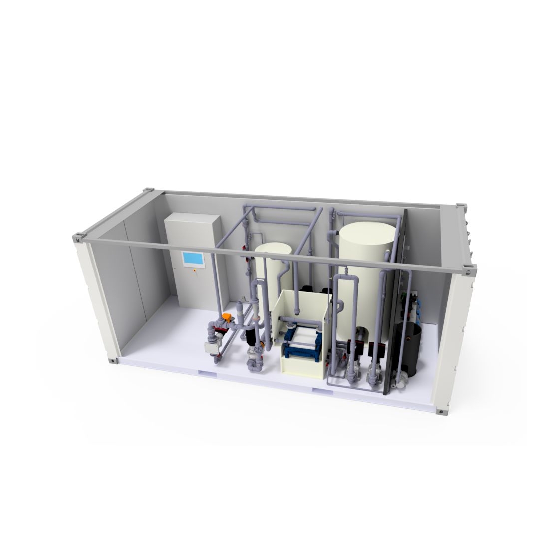 Ceramic flat sheet membrane - CERAFILTEC - container pilot unit